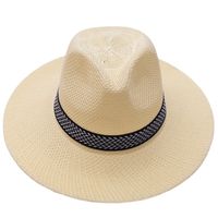 Unisex Simple Style Stripe Wide Eaves Sun Hat main image 5