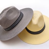 Unisex Simple Style Stripe Wide Eaves Sun Hat main image 2