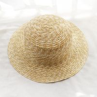 Unisex Vacation Solid Color Flat Eaves Straw Hat sku image 2