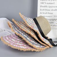 Women's Vacation Sweet Ditsy Floral Flat Eaves Sun Hat sku image 5