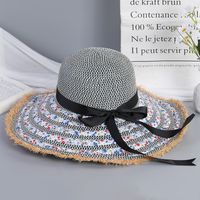Women's Vacation Sweet Ditsy Floral Flat Eaves Sun Hat sku image 3