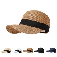 Women's Basic Solid Color Big Eaves Sun Hat main image 1