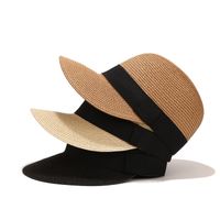 Women's Basic Solid Color Big Eaves Sun Hat main image 3