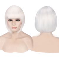 Women's Cute Party Cosplay High Temperature Wire Short Straight Hair Wig Net sku image 11