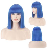 Women's Cute Party Cosplay High Temperature Wire Short Straight Hair Wig Net sku image 9