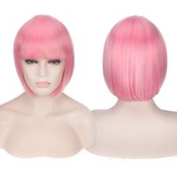 Women's Cute Party Cosplay High Temperature Wire Short Straight Hair Wig Net sku image 18