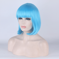 Women's Cute Party Cosplay High Temperature Wire Short Straight Hair Wig Net sku image 20