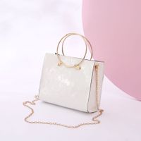 Women's Small Pu Leather Solid Color Classic Style Square Zipper Handbag sku image 1