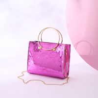 Women's Small Pu Leather Solid Color Classic Style Square Zipper Handbag sku image 3