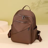 Anti-theft Solid Color Casual Daily Women's Backpack main image 3