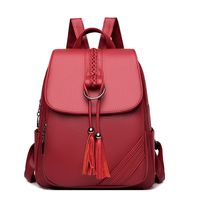 Waterproof Solid Color Casual Daily Women's Backpack sku image 1