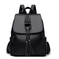 Waterproof Solid Color Casual Daily Women's Backpack sku image 4