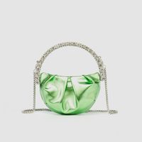 Women's Mini Pu Leather Solid Color Classic Style Square Zipper Handbag sku image 2