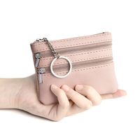 Women's Solid Color Pu Leather Zipper Wallets main image 4