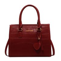 Women's Medium Pu Leather Solid Color Vintage Style Square Zipper Handbag main image 2