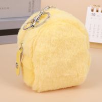 Simple Style Solid Color Plush Women's Bag Pendant Keychain sku image 2