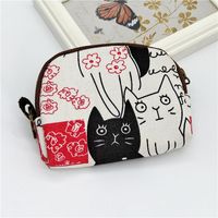 Women's Animal Canvas Zipper Coin Purses sku image 13