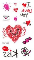 Letter Heart Shape Plastic Tattoos & Body Art 1 Piece sku image 10
