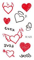 Letter Heart Shape Plastic Tattoos & Body Art 1 Piece sku image 11
