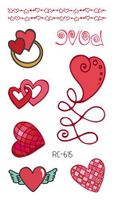 Letter Heart Shape Plastic Tattoos & Body Art 1 Piece sku image 3