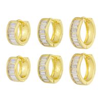 1 Piece Sweet Shiny Circle Plating Inlay Brass Zircon 18k Gold Plated Silver Plated Earrings main image 6