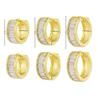 1 Piece Sweet Shiny Circle Plating Inlay Brass Zircon 18k Gold Plated Silver Plated Earrings main image 2