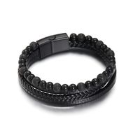 Retro Geometric Pu Leather Braid Men's Bracelets main image 5