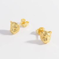 1 Pair Ig Style Cool Style Animal Plating Inlay Sterling Silver Zircon 14k Gold Plated White Gold Plated Ear Studs main image 6