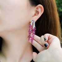1 Pair Casual Romantic Geometric Plating Inlay Copper Zircon Rhodium Plated Silver Plated Drop Earrings main image 9
