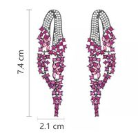 1 Pair Casual Romantic Geometric Plating Inlay Copper Zircon Rhodium Plated Silver Plated Drop Earrings main image 2