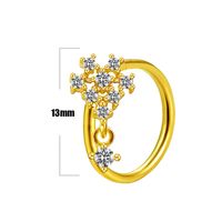Casual Elegant Star Heart Shape Wings Stainless Steel Copper White Gold Plated Gold Plated Rhinestones Zircon Nose Ring In Bulk sku image 7