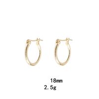 1 Pair Simple Style Oval Plating Alloy Earrings main image 2