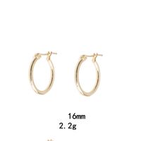 1 Pair Simple Style Oval Plating Alloy Earrings main image 3