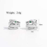 1 Pair Ig Style Cool Style Animal Plating Inlay Sterling Silver Zircon 14k Gold Plated White Gold Plated Ear Studs sku image 3