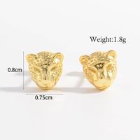 1 Pair Ig Style Cool Style Animal Plating Inlay Sterling Silver Zircon 14k Gold Plated White Gold Plated Ear Studs sku image 2