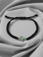 Casual Simple Style Cross Butterfly Sequin Synthetic Fibre Alloy Inlay Resin Unisex Drawstring Bracelets main image 7