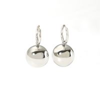 1 Pair IG Style Simple Style Ball Polishing Plating 201 Stainless Steel 18K Gold Plated Drop Earrings main image 6