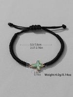 Casual Simple Style Cross Butterfly Sequin Synthetic Fibre Alloy Inlay Resin Unisex Drawstring Bracelets main image 2