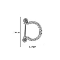 Ear Cartilage Rings & Studs Fashion Geometric Copper Plating Artificial Gemstones sku image 1
