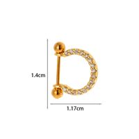 Ear Cartilage Rings & Studs Fashion Geometric Copper Plating Artificial Gemstones sku image 3