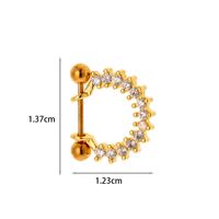 Ear Cartilage Rings & Studs Fashion Geometric Copper Plating Artificial Gemstones sku image 4