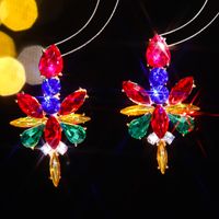 1 Pair Elegant Geometric Inlay Alloy Rhinestones Zircon Drop Earrings sku image 3