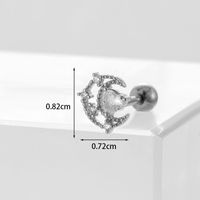 Ear Cartilage Rings & Studs Fashion Geometric Copper Plating Artificial Gemstones sku image 15