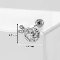 Ear Cartilage Rings & Studs Fashion Geometric Copper Plating Artificial Gemstones sku image 18