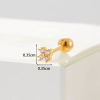 Ear Cartilage Rings & Studs Fashion Geometric Copper Plating Artificial Gemstones sku image 28