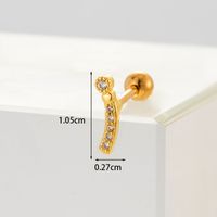 Ear Cartilage Rings & Studs Fashion Geometric Copper Plating Artificial Gemstones sku image 21