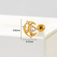 Ear Cartilage Rings & Studs Fashion Geometric Copper Plating Artificial Gemstones sku image 31
