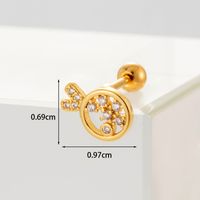 Ear Cartilage Rings & Studs Fashion Geometric Copper Plating Artificial Gemstones sku image 32