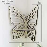 Cute Pastoral Butterfly Wood Ornaments Artificial Decorations sku image 2