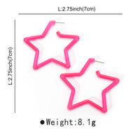 1 Pair Modern Style Simple Style Pentagram Resin Ear Studs main image 2